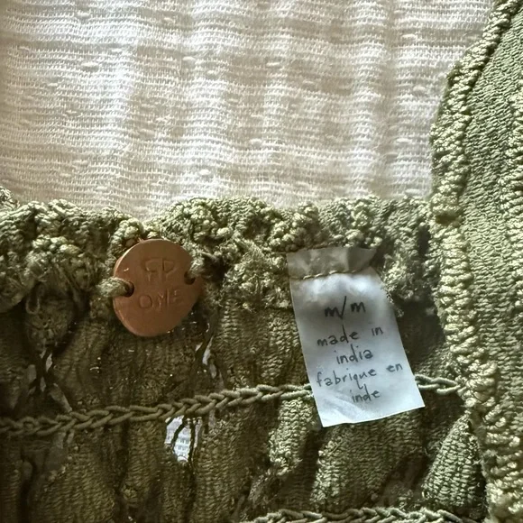 Free People Adella Cami in Olive Sparrow - Picture 6 of 7